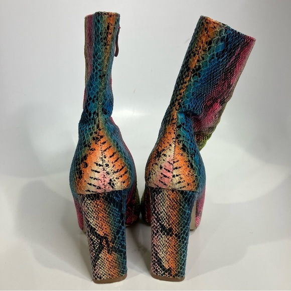 Azalea Wang skaywalker rainbow snake skin boots heeled boots women’s size 7 - Picture 6 of 12
